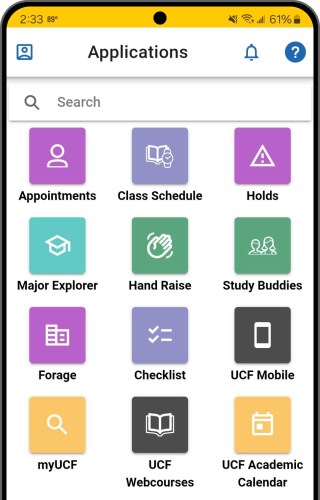 Preview of the myKnight STAR applications page